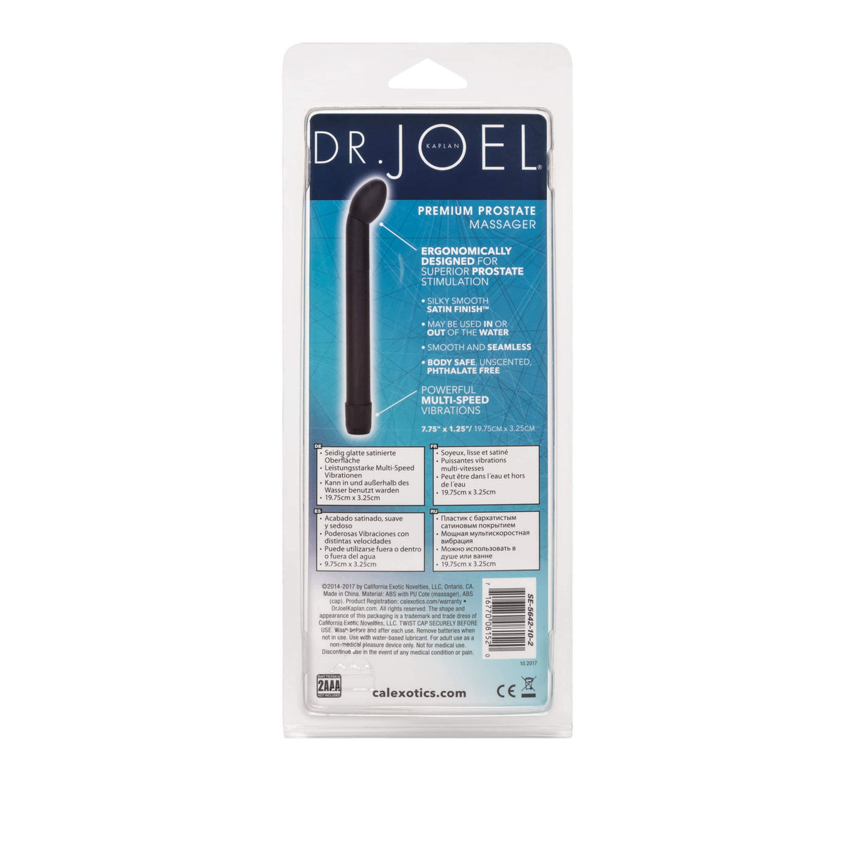 California Exotics - Dr Joel Kaplan Premium Prostate Massager (Black) CE1847 CherryAffairs