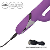 California Exotics - Enchanted Kisser Thrusting Rabbit Vibrator (Purple) CE1919 CherryAffairs