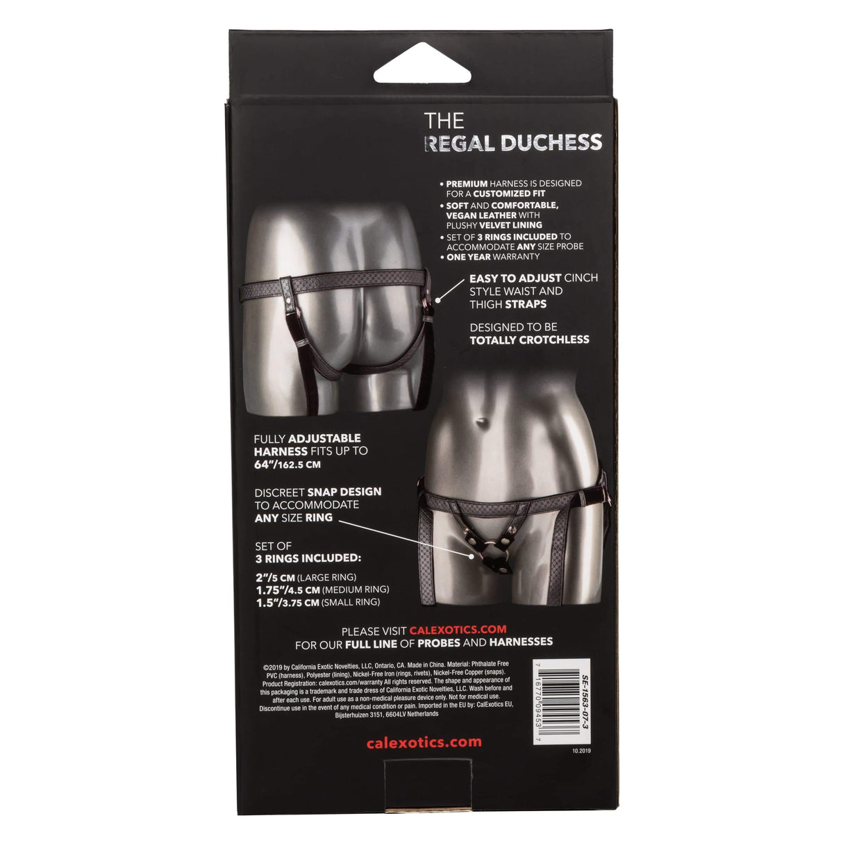 California Exotics - Her Royal Harness The Regal Duchess Strap On (Black)    Strap On w/o Dildo