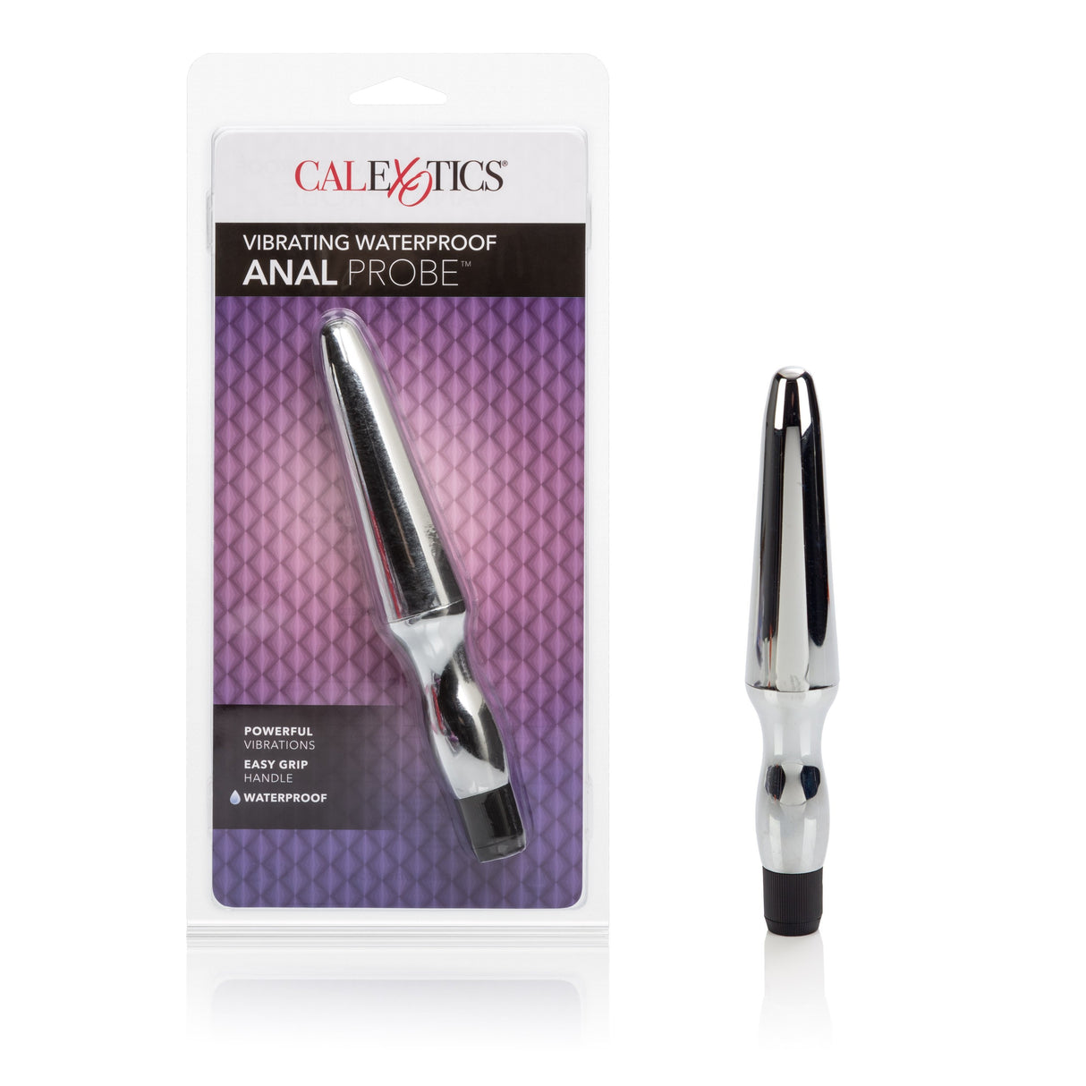 California Exotics - Vibrating Waterproof Anal Probe Prostate Massager (Silver) CE1546 CherryAffairs