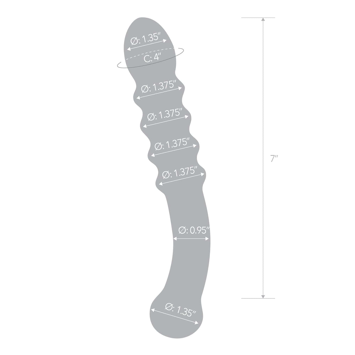 Glas - Purple Rain Ribbed Glass Dildo 9" (Purple) - CherryAffairs.sg