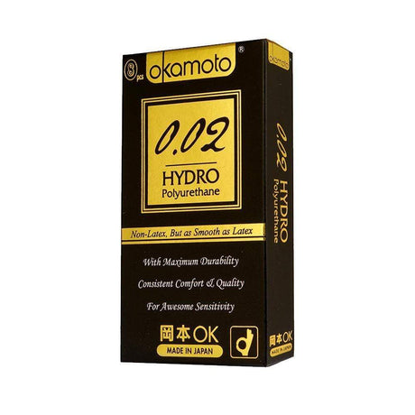 Okamoto - 002 Hydro Polyurethane Non Latex Condoms - CherryAffairs.sg